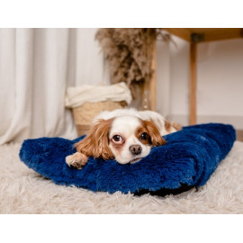 MIMIKO Pets Legowisko Shaggy prostokątne L 65x45cm chabrowe