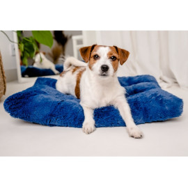 MIMIKO Pets Legowisko Shaggy prostokątne L 65x45cm chabrowe