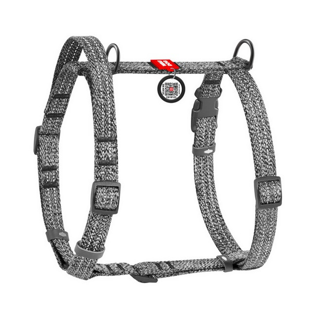 Collar WauDog Re-Cotton Szelki z rączką z regenerowanej bawełny anatomiczne w kształcie litery H, odblaskowe z QR-paszportem, pl