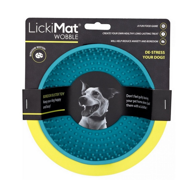 LickiMat Wobble Miska głęboka Jeżyk miękka turkusowa