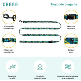 CHABA Smycz z amortyzatorem do biegania Story III M 25mm/280cm Carnival