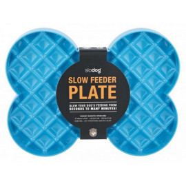 SloDog Slow Feeder Plate Miska spowalniająca duża kość turkusowa