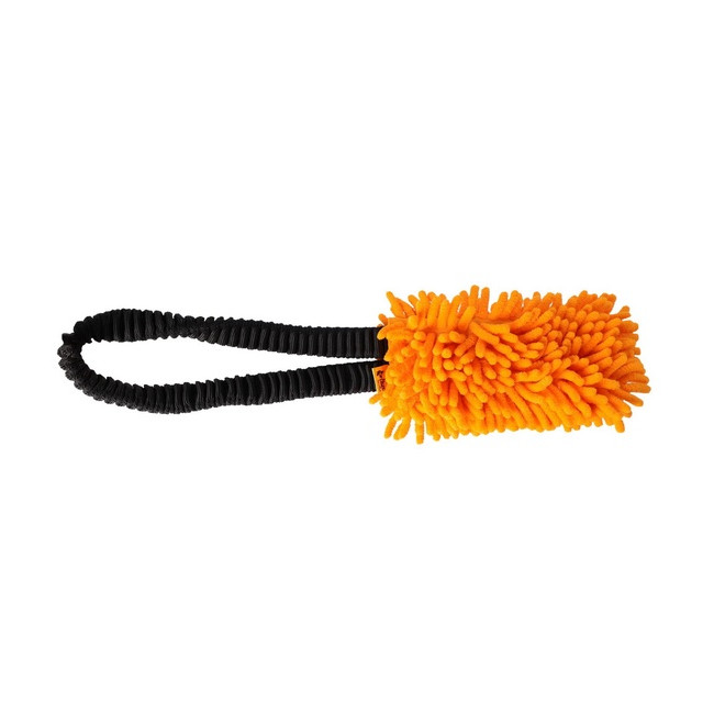 Dingo Zabawka dla psa - Szarpak Mop z rączką bungee pomarańczowy