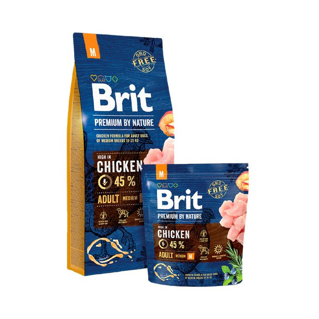 Brit Premium By Nature Adult M Medium 3kg