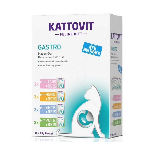 Kattovit Feline Diet Gastro Multipack saszetki 12x85g