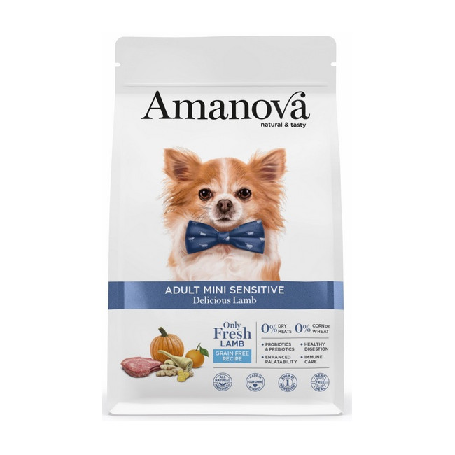 Amanova Dog Adult Mini Sensitive Delicious Lamb - jagnięcina 800g