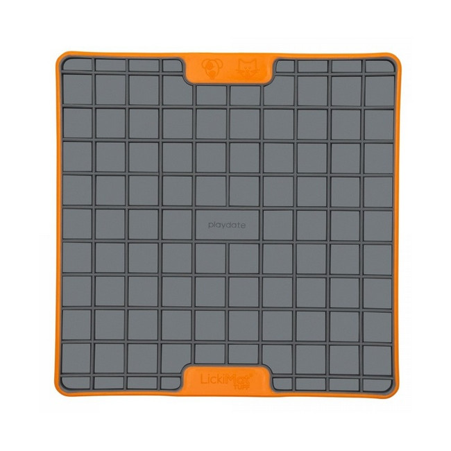 LickiMat Playdate Deluxe/Tuff Kwadrat twardy pomarańczowy