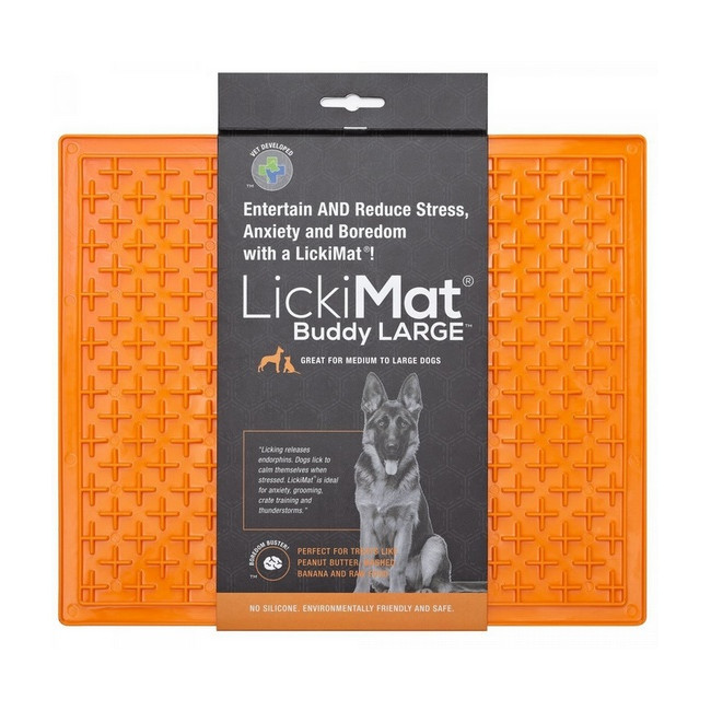 LickiMat Buddy Large Krzyżyk miękki pomarańczowy