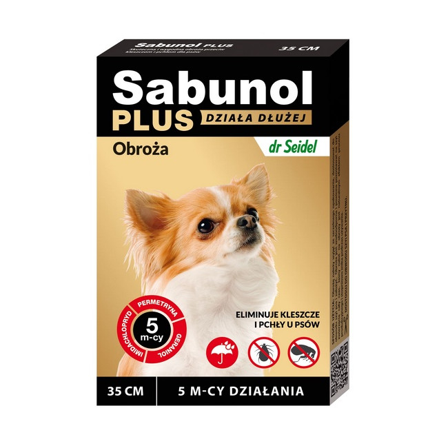 Sabunol Obroża Plus przeciw pchłom dla psa 35cm