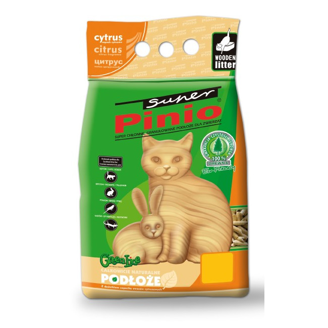 Super Pinio Cytryna żwirek drewniany 10L