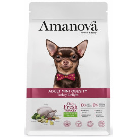 Amanova Dog Adult Mini Obesity Turkey Delight - indyk 800g