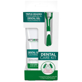 Vet's Best Dental żel + szczoteczka zestaw Adult