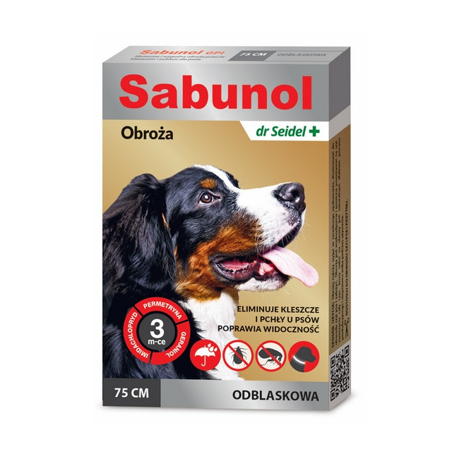 Sabunol GPI Obroża przeciw pchłom dla psa odblaskowa 75cm