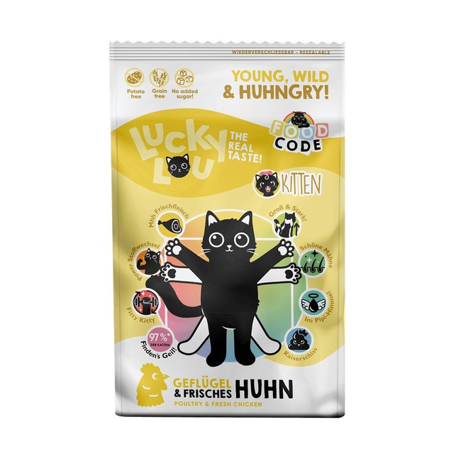 Lucky Lou Food Code Lifestage Kitten Drób & Kurczak 750g