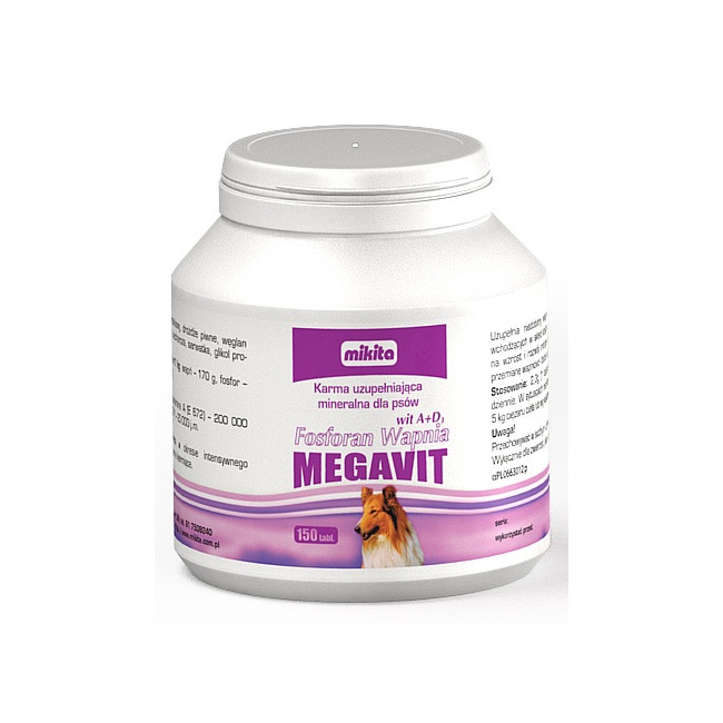 Mikita Megavit Fosforan wapnia AD3 150tabl. - wzrost i rozwój kości