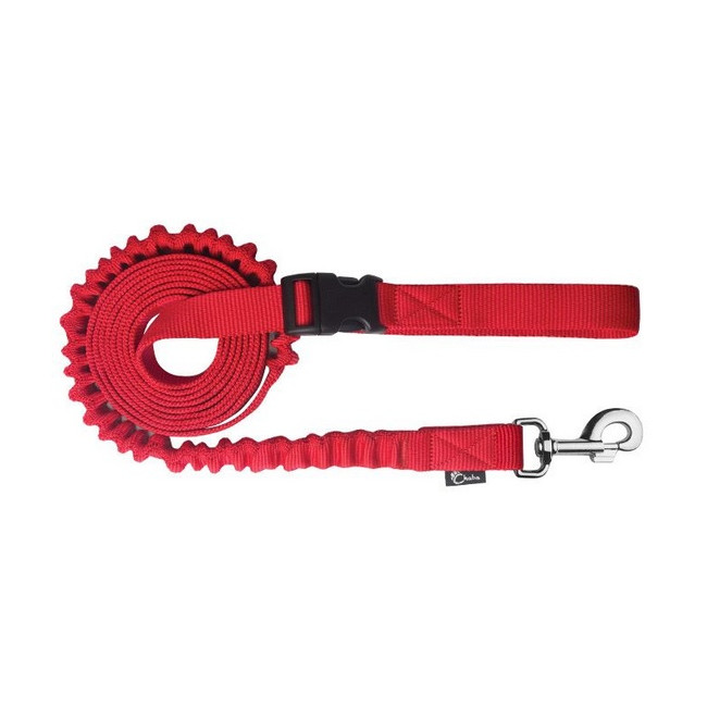 CHABA Smycz taśma do biegania z amortyzatorem 16 czerwona