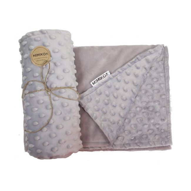 MIMIKO Pets Kocyk Minky-Dot 70x50cm szary