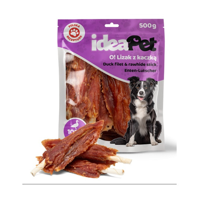 IdeaPet Lizak z kaczką 500g