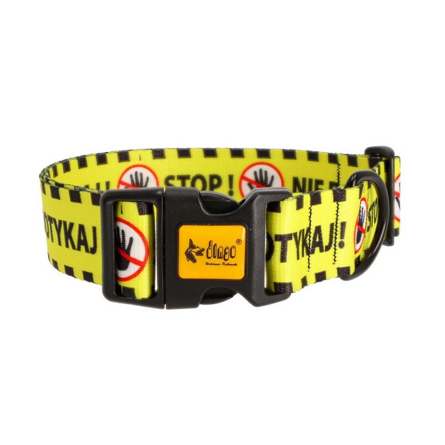 Dingo Obroża regulowana City - Nie Dotykaj 4,0cm/75cm