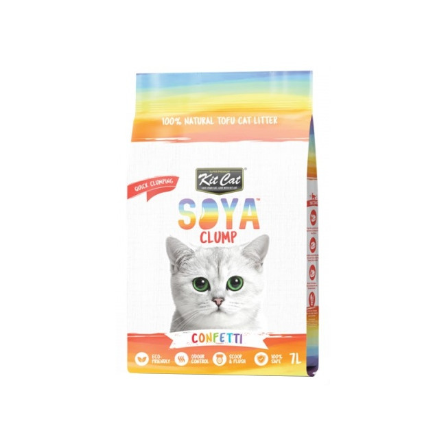 Kit Cat Żwirek ECO SoyaClump Confetti 7L / 2,5kg