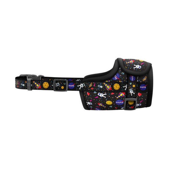 Collar WauDog Nylon Kaganiec, plastikowy fastex, wzór NASA, rozmiar 4 [35-43cm]