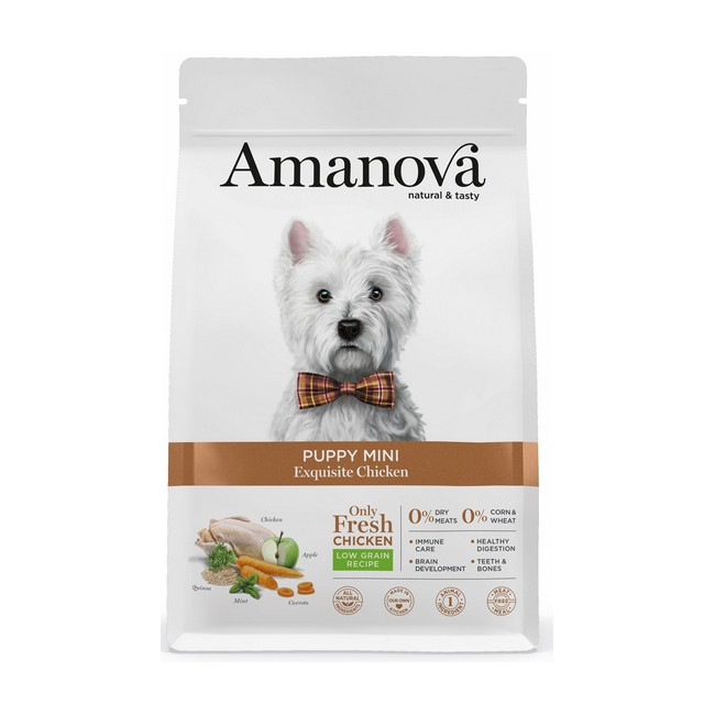 Amanova Dog Puppy Mini Exquisite Chicken - kurczak 500g