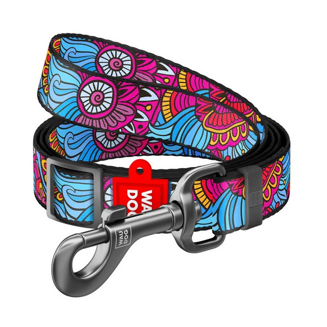 Collar WauDog Nylon Smycz nylonowa regulowana 25mm/152-183cm, wzór LATO