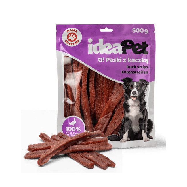 IdeaPet Paski z kaczką 500g