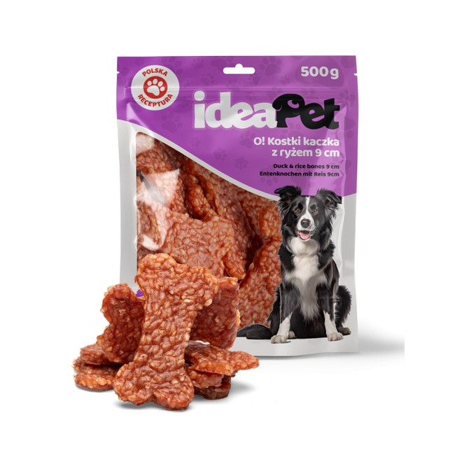 IdeaPet Kostki z kaczką i ryżem 9cm 500g