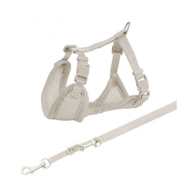 Trixie Szelki ze smyczą Junior 26-34cm jasnoszare [15560]