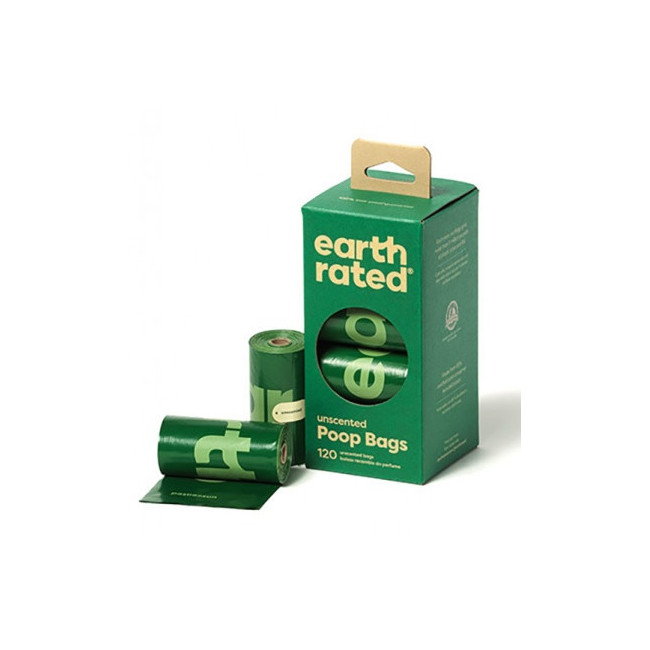 Earth Rated Woreczki ekologiczne do zbierania odchodów 8x15szt bezzapachowe