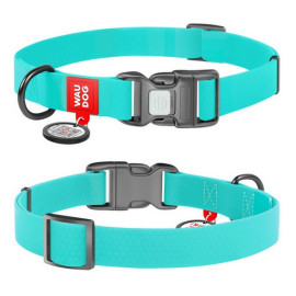 Collar WauDog Waterproof Obroża wodoodporna z QR-paszportem, akumulująca światło, plastikowy fastex, 25mm/34-49cm