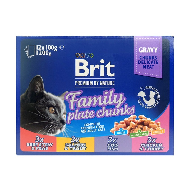 Brit Premium Cat Adult Multipack saszetki 12x100g