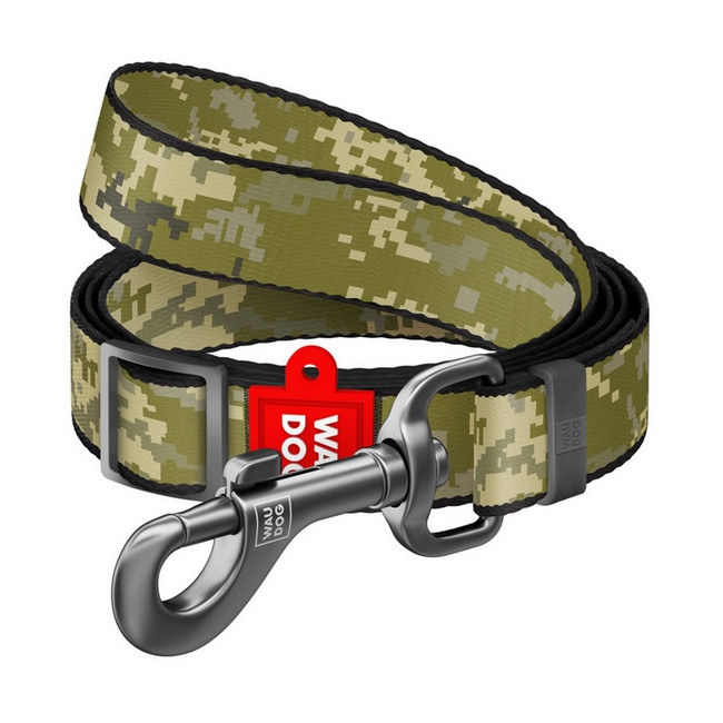 Collar WauDog Nylon Smycz nylonowa regulowana M 20mm/152-183cm, wzór MILITARY
