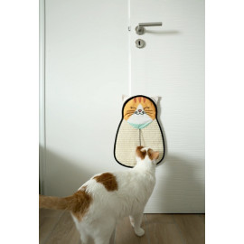 Zolux Chatouille Drapka do powieszenia kot z sizalu z zabawką 54cm