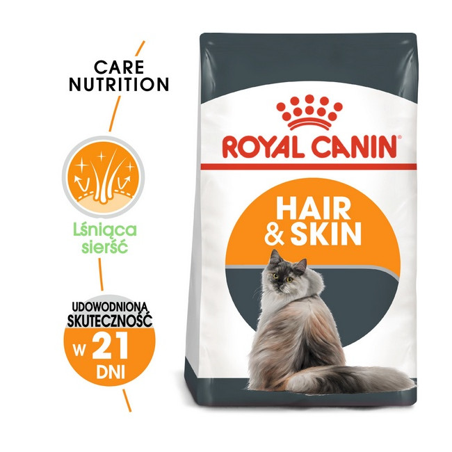 Royal Canin Hair&Skin Care karma sucha dla kotów dorosłych, lśniąca sierść i zdrowa skóra 400g