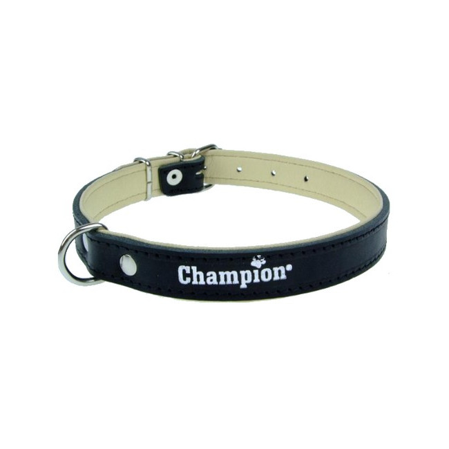 Champion Obroża Skórzana na skórce czarna SK/S 40/1,8 [SOS]