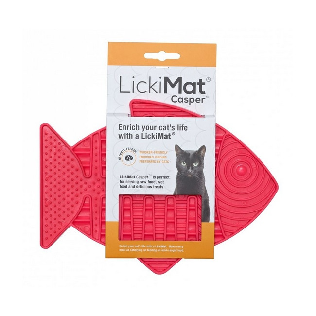 LickiMat Classic Casper Rybka paski miękka różowa
