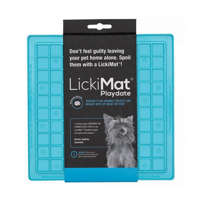 LickiMat Playdate Kwadrat miękki turkusowy