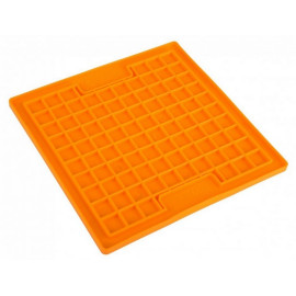 LickiMat Playdate Kwadrat miękki pomarańczowy