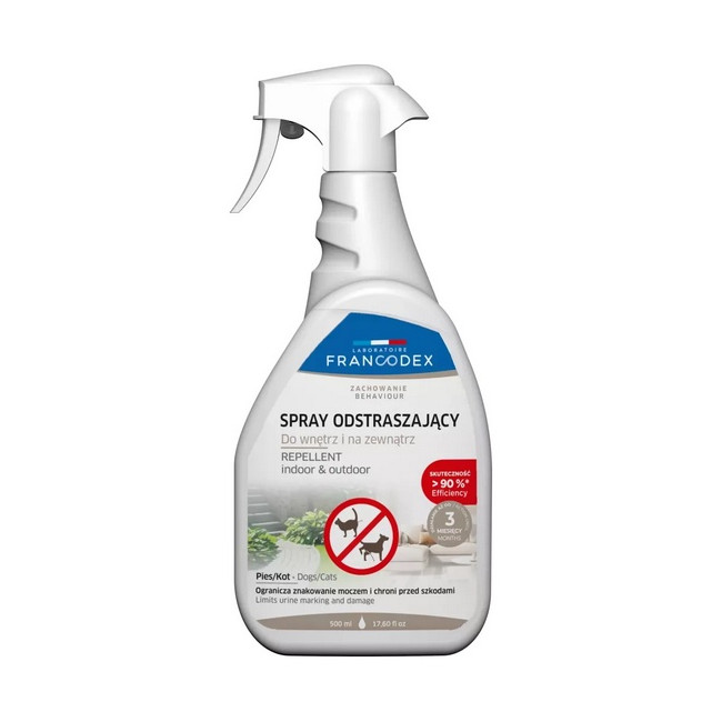Francodex Spray do wnętrz i na zewnątrz odstraszający psy, koty i kuny 500ml
