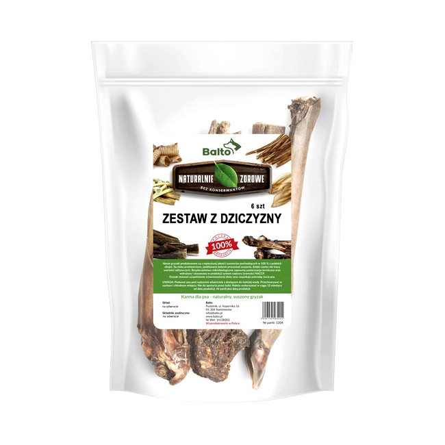 Balto Zestaw gryzaków z dziczyzny 6szt