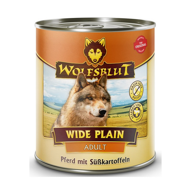 Wolfsblut Dog Wide Plain - konina i bataty puszka 800G