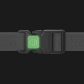 Collar Waterproof Obroża wodoodporna z QR-paszportem, plastikowy fastex, L 25mm/33-49cm jasnozielona