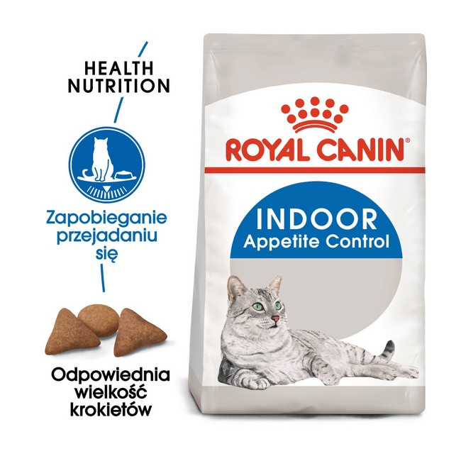 Royal Canin Indoor Apetite Control karma sucha dla kotów dorosłych przebywających w domu, domagających się jedzenia 400g