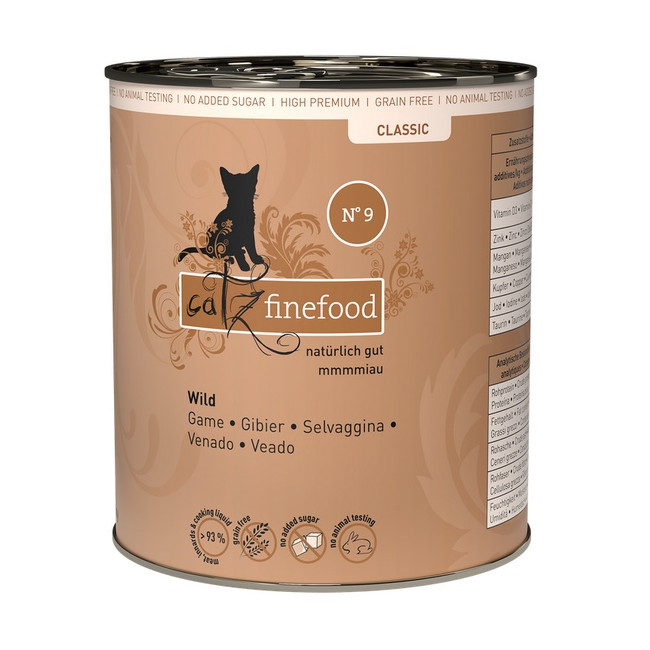 Catz Finefood Classic N.09 Dziczyzna puszka 800g