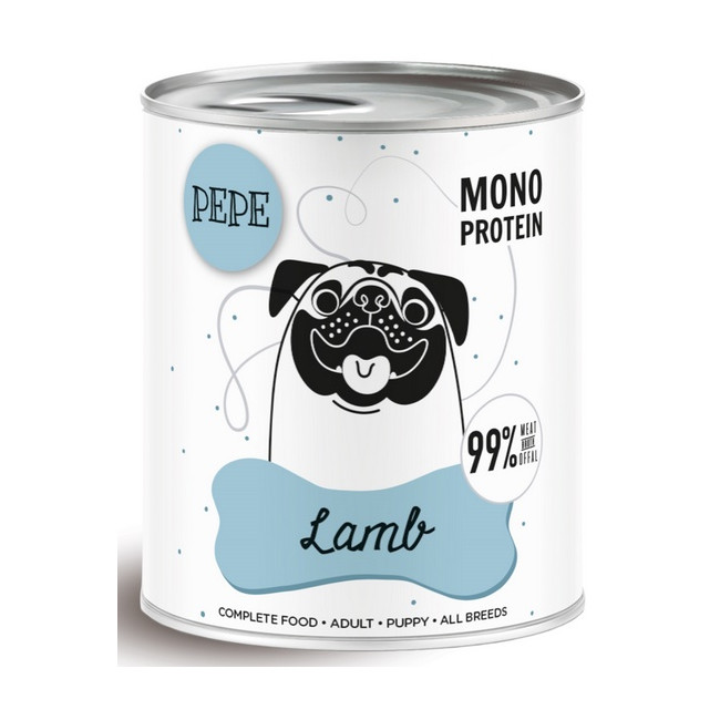 Paka Zwierzaka PEPE Lamb (jagnięcina) puszka 800g