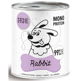 Paka Zwierzaka PEPE Rabbit (królik) puszka 800g