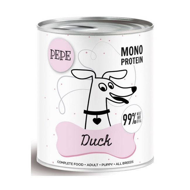 Paka Zwierzaka PEPE Duck (kaczka) puszka 800g