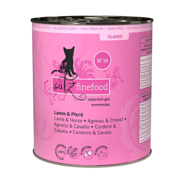 Catz Finefood Classic N.19 Jagnięcina i Konina puszka 800g